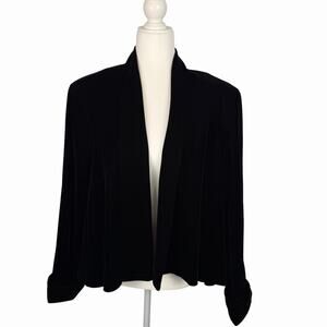 Vintage McClintock Women's Lux Velvet Swing Jacket M Black Event Formal Evening